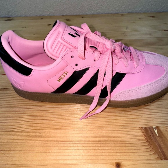 Adidas Samba Messi Pink‎ Black Men's 9 / Women's 10.5 New In Box Rare - Picture 3 of 7